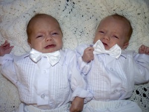 twins crying