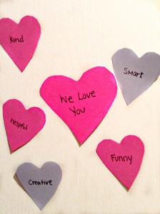 Valentines door hearts