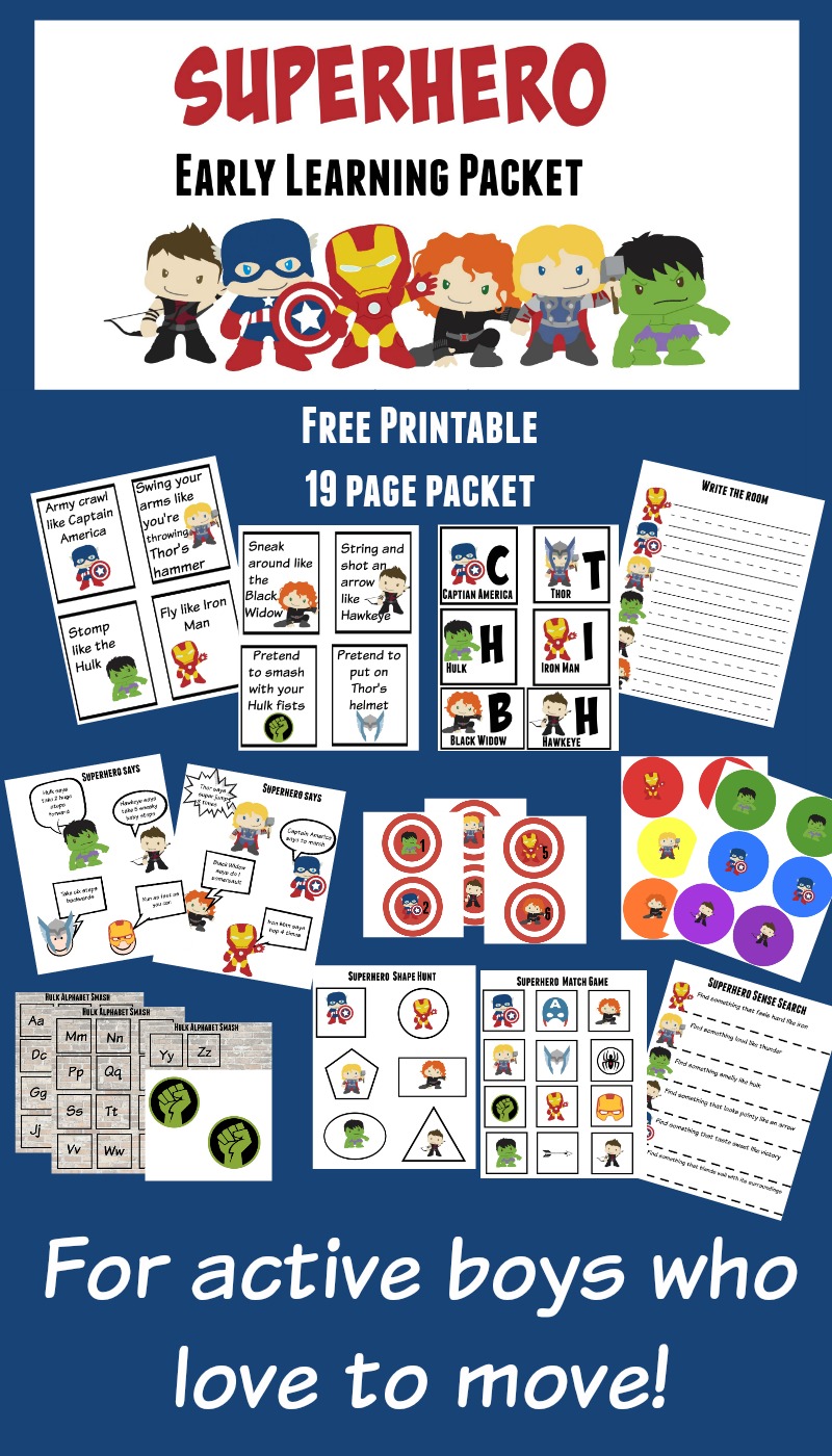 Printable Superhero Activities