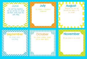 ice cream of month first 6 months