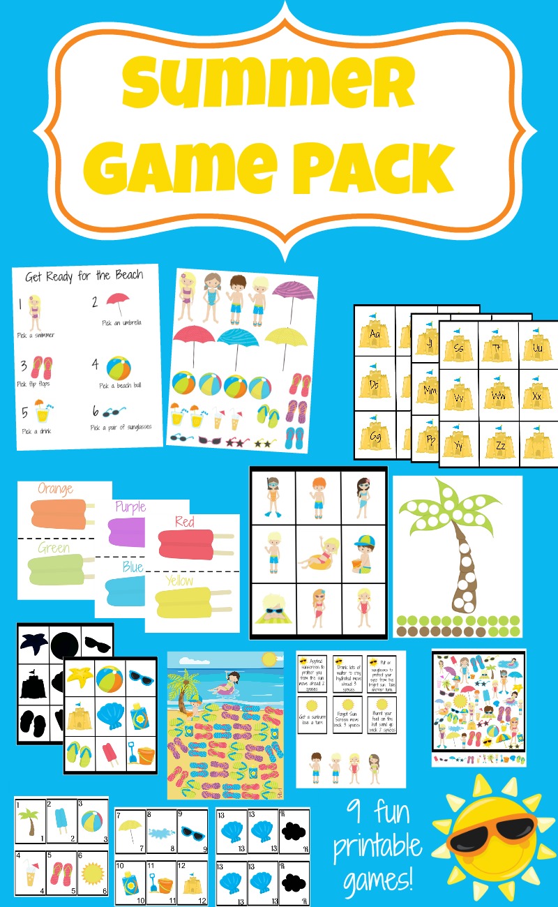 summer printable game pack 