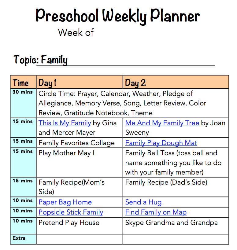 my family preschool plan pic