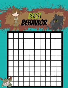 Best behavior dragon chart