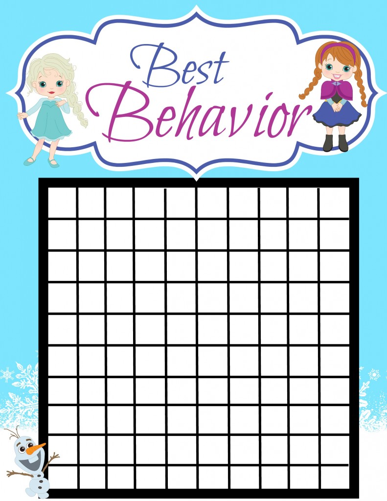 good behavior princess chart girl