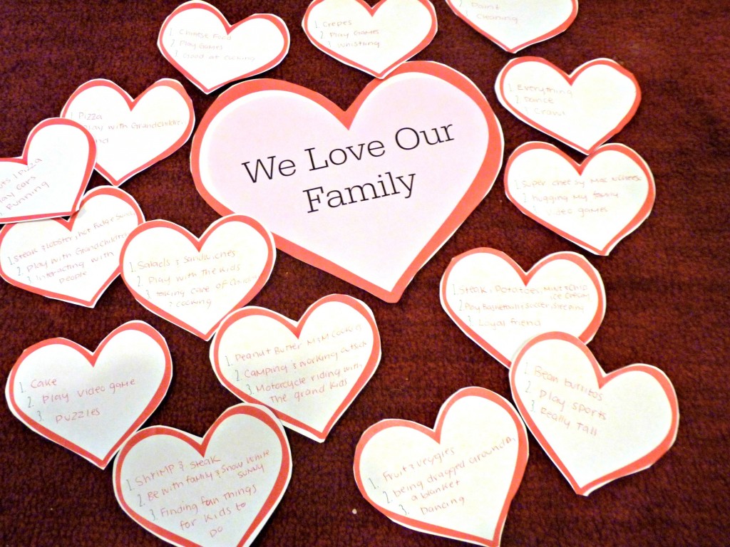 Family Love night hearts pic