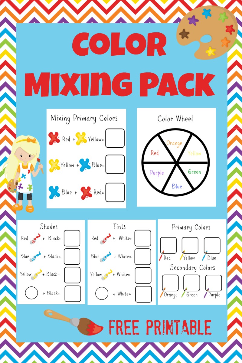 Fun Color Theory Activity Pack For Kids More Excellent Me