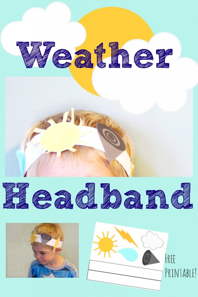 This free Printable Weather Headband is the perfect craft to add to a preschool weather theme week.