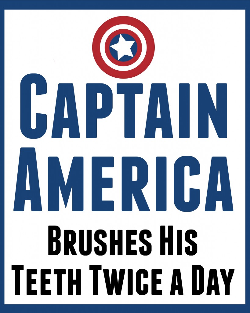 Captain America bathroom art 2