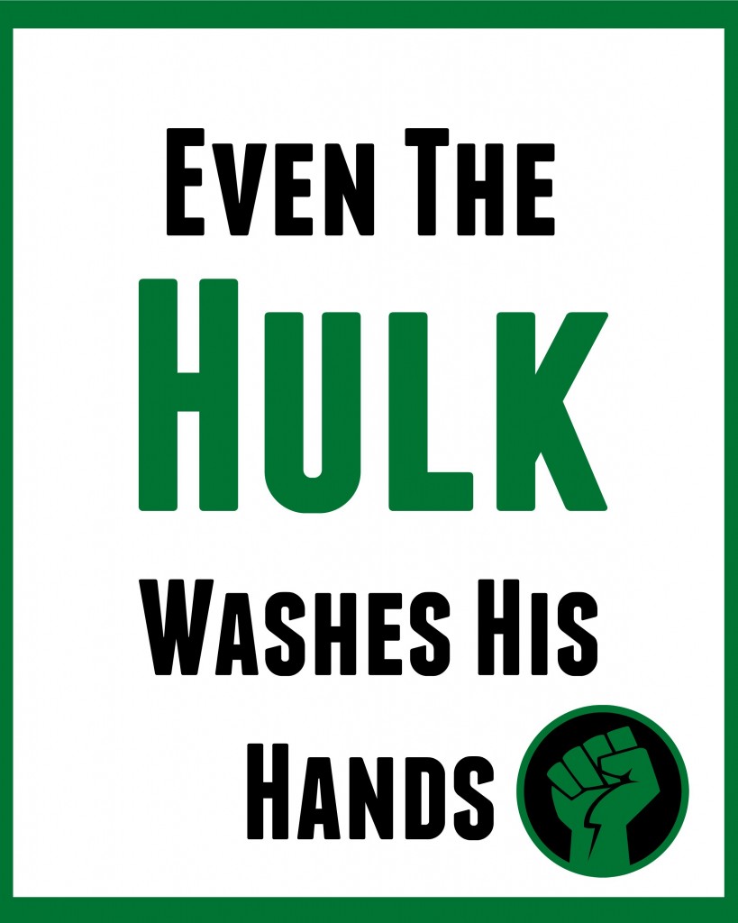 Hulk Bathroom sign