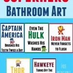 Awesome Superhero Bathroom Art for Your Little Superhero