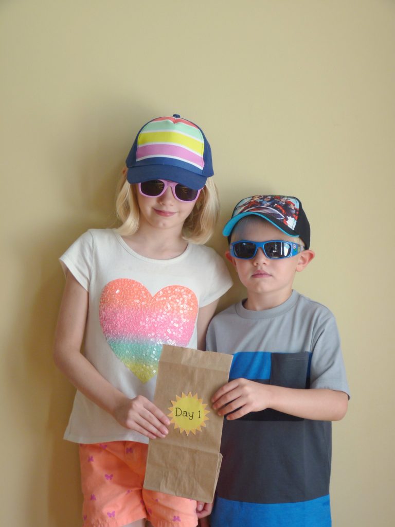 Kids opening first day of summer surprise bags