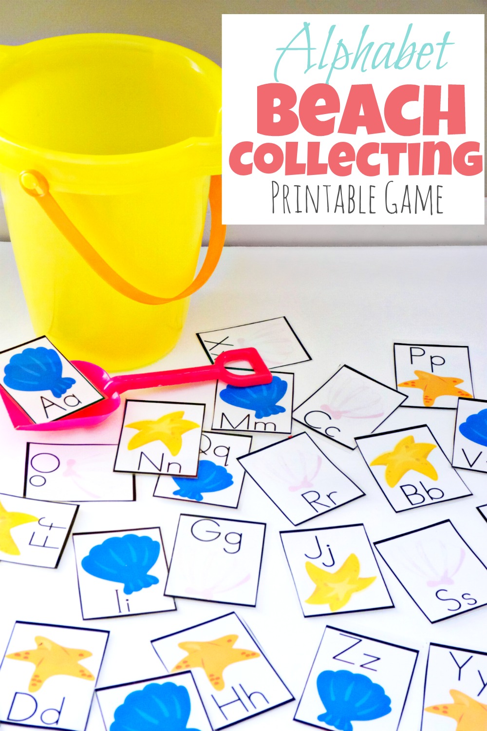 Printable Alphabet Beach Collecting Game | More Excellent Me