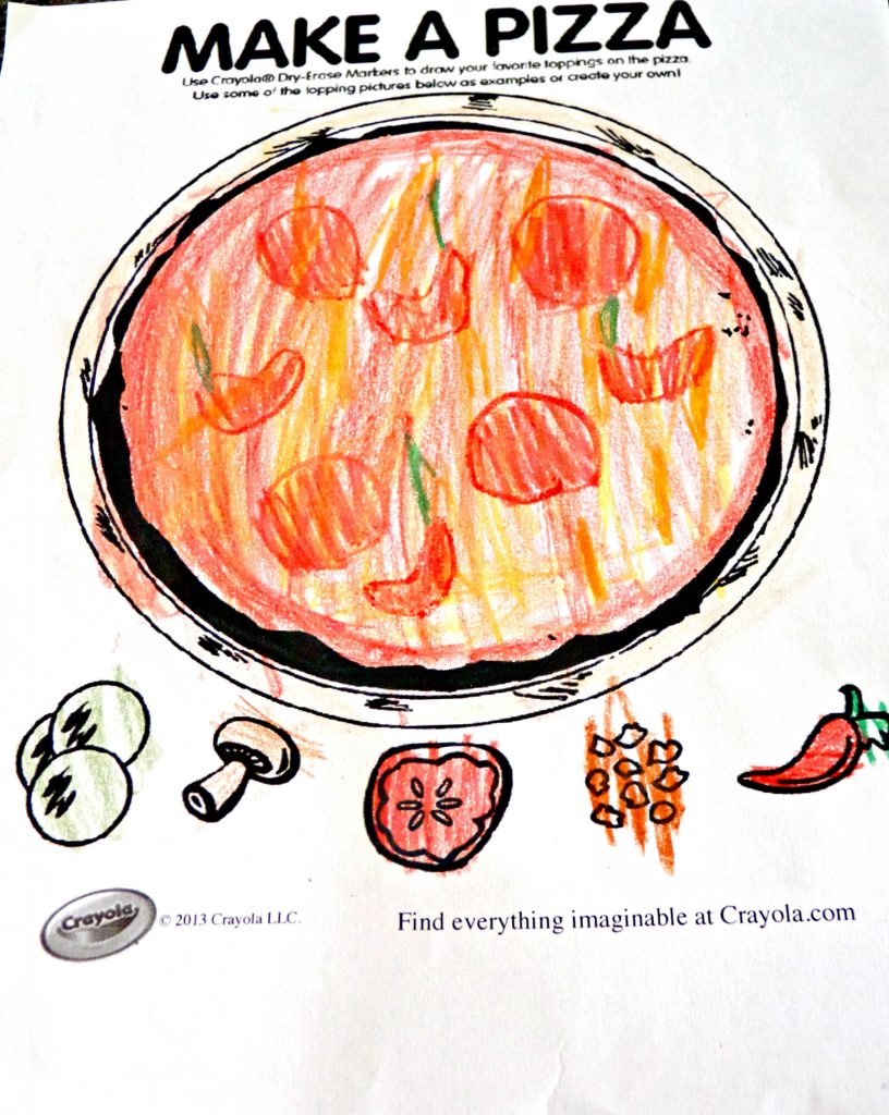 Make a pizza coloring page