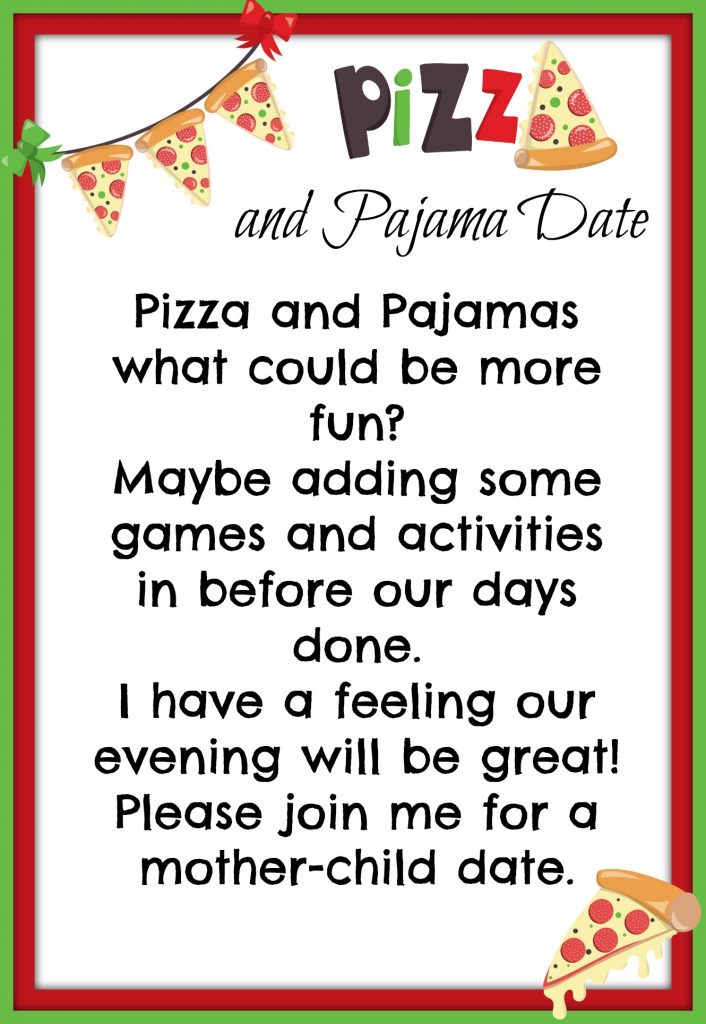 Pizza date night invite