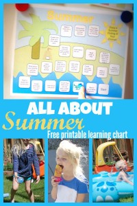 summer learning chart