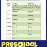 Printable Preschool Planner