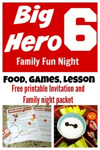 Make movie night a night to remember with this fun Big Hero 6 family night