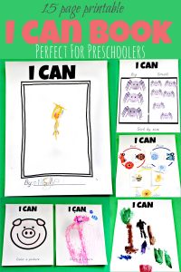 15 page printable I can book for preschoolers