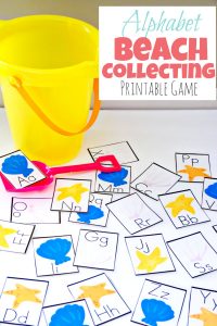 Alphabet beach collecting printable game